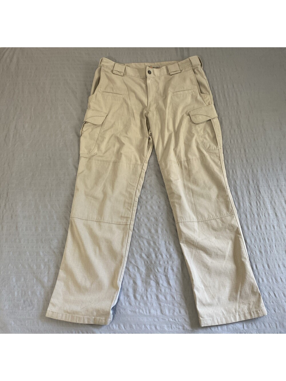 5.11 Tactical Series Pants Mens 36x32 Tan Khaki Ripstop Double Knee Cargo Pants